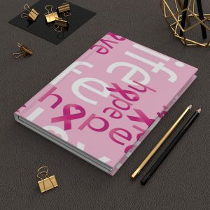 Life, hope, breast cancer awareness (3)- Hardcover Journal Matte